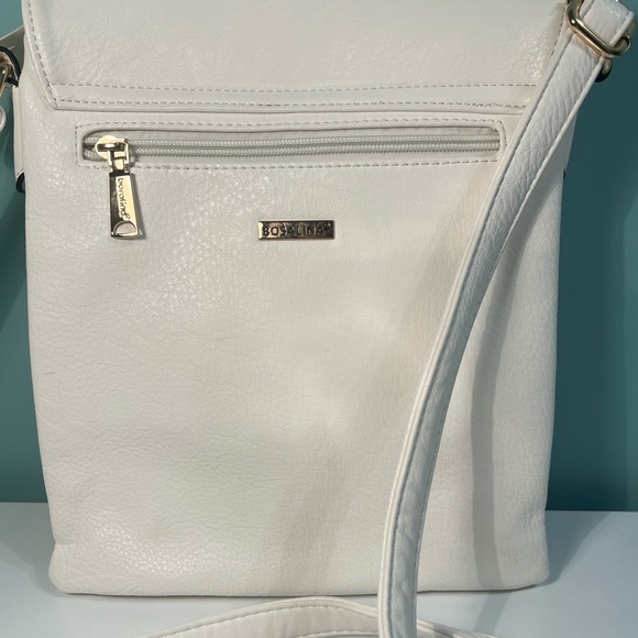 Bosalina Perforated Style Crossbody Bag Purse White - Picture 7 of 13